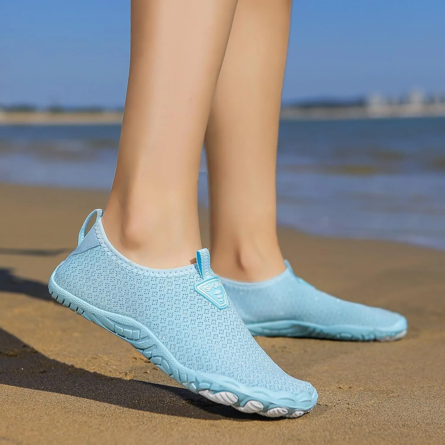 2025 Water Shoe Women Men Flats Slippers Comfortable Non-Slip Walking Footwear Summer Beach Vacation Slides Breathable Soft Sole Sport Sneakers Indoor/Outdoor Slip-On Loafer Shoes