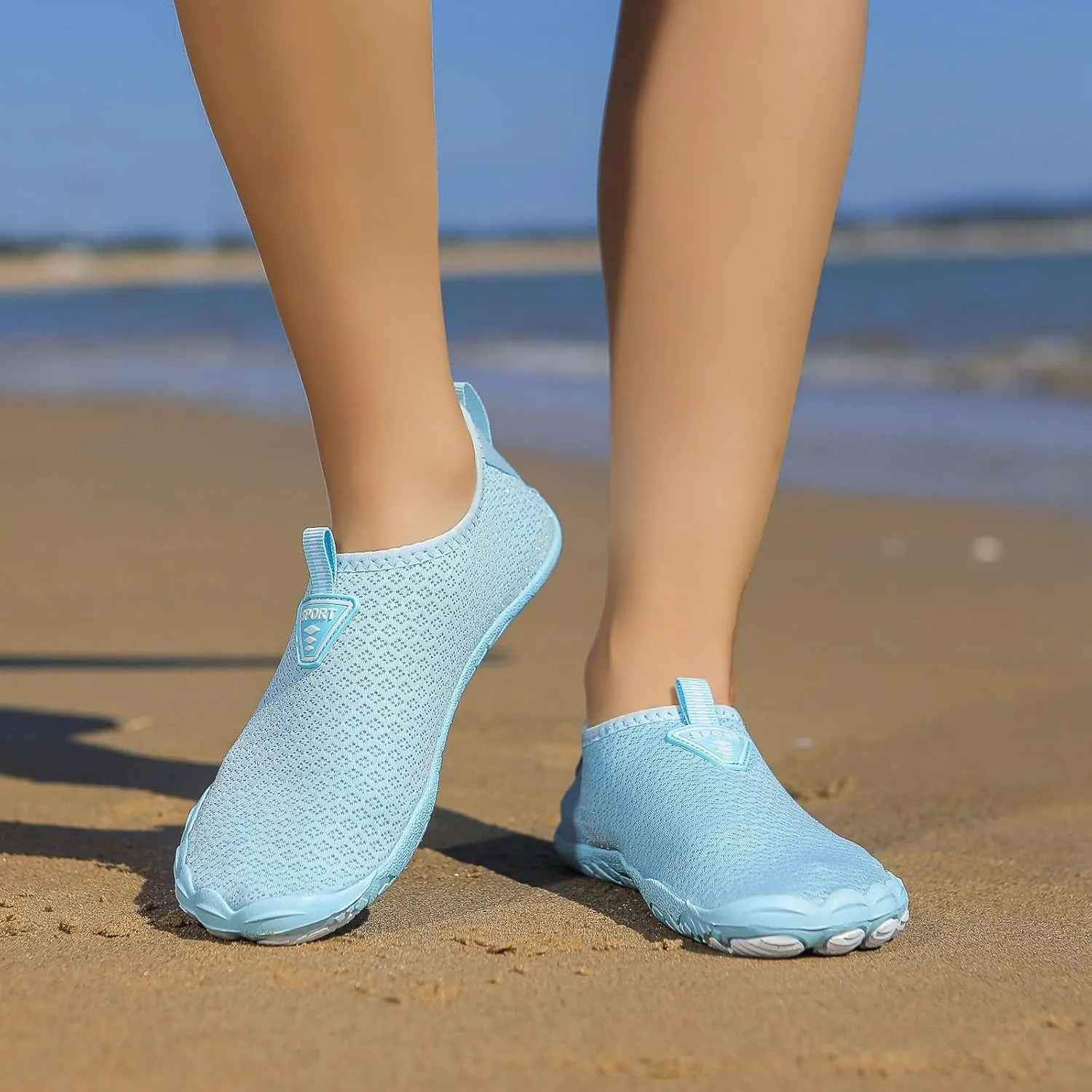 2025 Water Shoe Women Men Flats Slippers Comfortable Non-Slip Walking Footwear Summer Beach Vacation Slides Breathable Soft Sole Sport Sneakers Indoor/Outdoor Slip-On Loafer Shoes