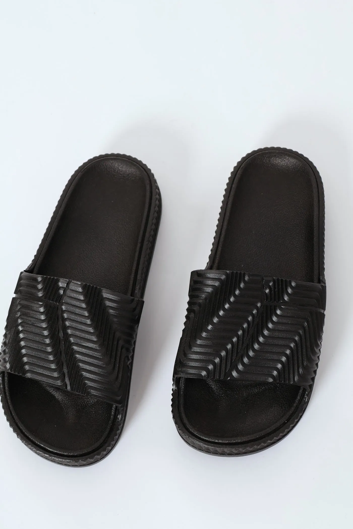 3D Slide Sandal - Black