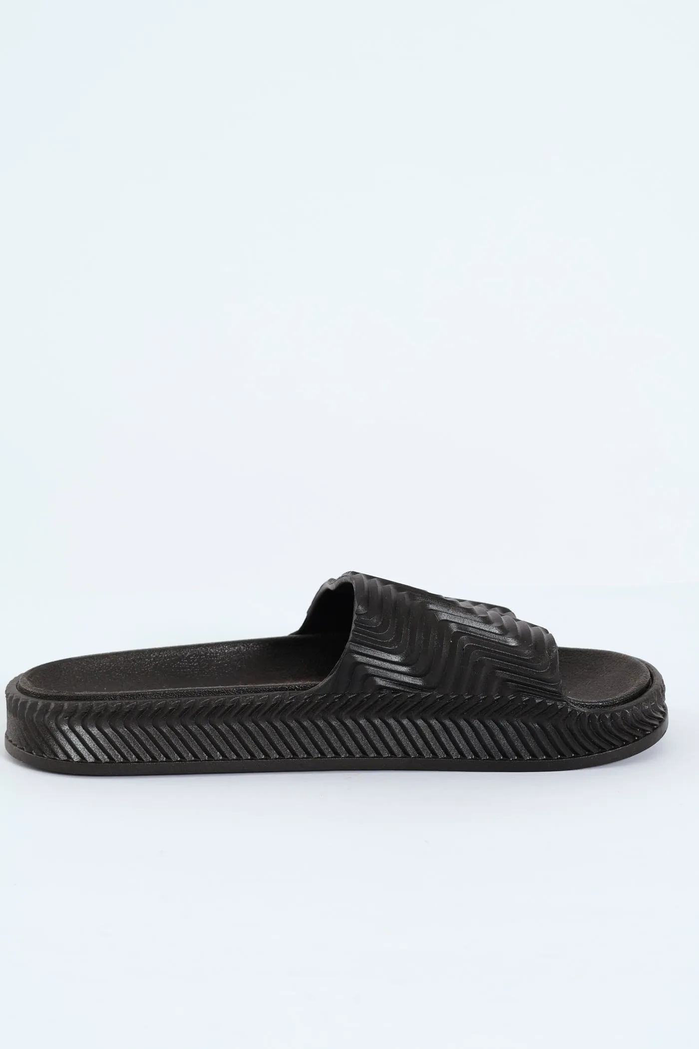 3D Slide Sandal - Black