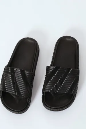 3D Slide Sandal - Black
