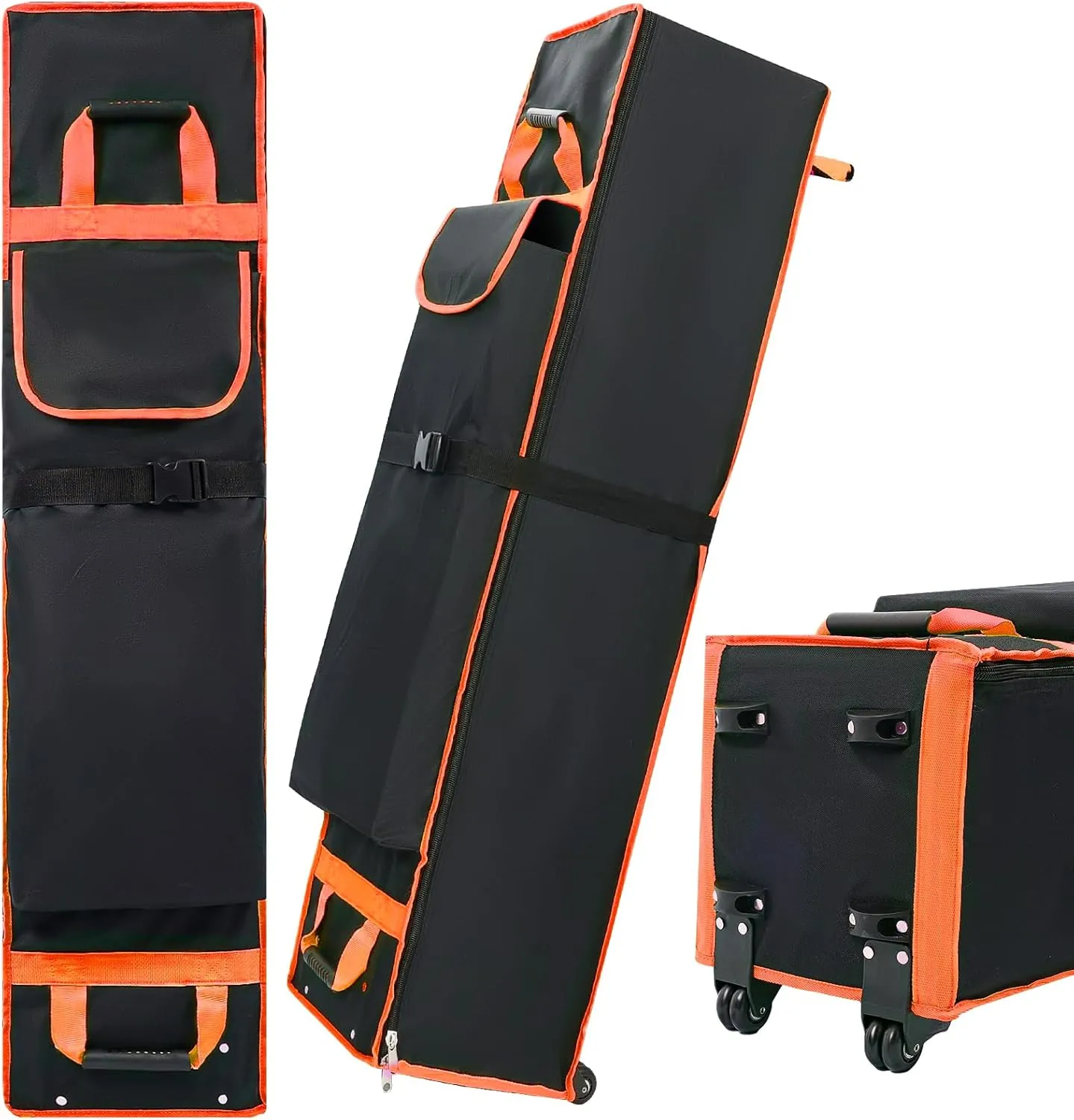 66"x10"x10" Tent Bag Replacement for 10x10 Pop Up Canopy Tent, Canopy Bag Replacement with Roller Wheels & Handles, 600D Oxford Fabric Pop Up Canopy Replacement Parts, Orange