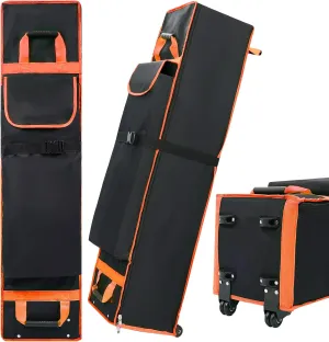 66"x10"x10" Tent Bag Replacement for 10x10 Pop Up Canopy Tent, Canopy Bag Replacement with Roller Wheels & Handles, 600D Oxford Fabric Pop Up Canopy Replacement Parts, Orange