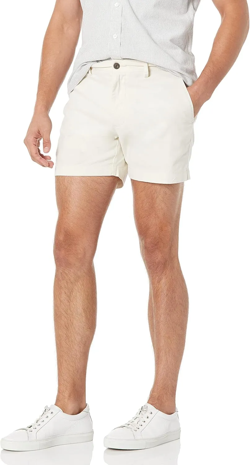 Amazon Essentials Men's Slim-Fit 5" Lightweight Comfort Stretch Oxford Shorts (Previously Goodthreads)