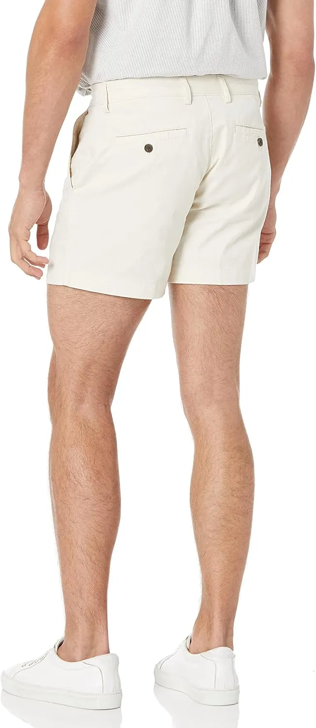 Amazon Essentials Men's Slim-Fit 5" Lightweight Comfort Stretch Oxford Shorts (Previously Goodthreads)