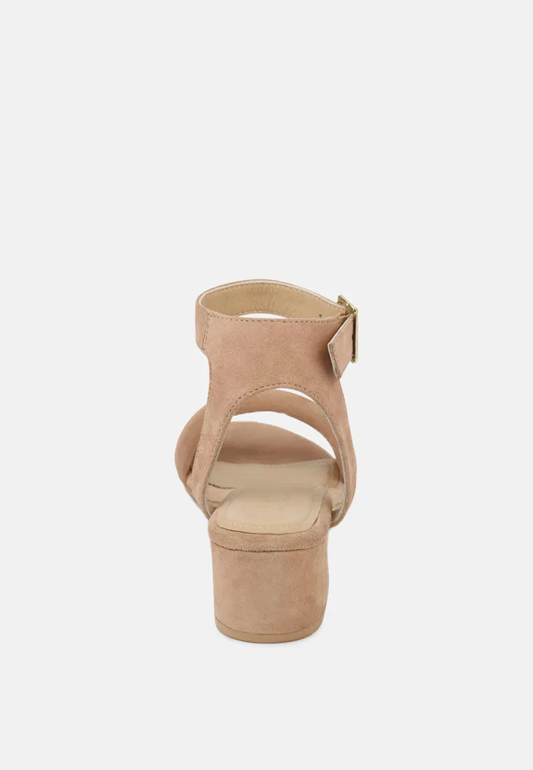 Amelia Minimalist Block Heel Sandal By Ruw