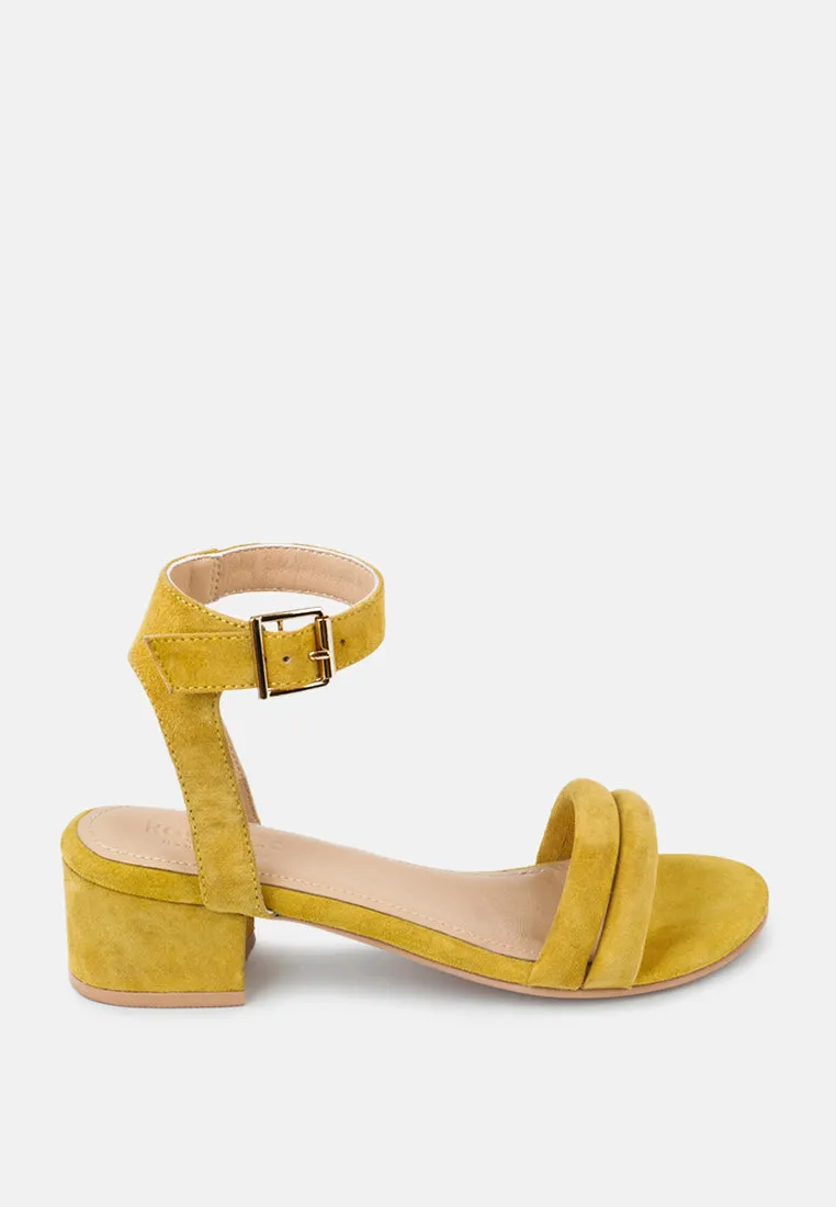 Amelia Minimalist Block Heel Sandal By Ruw