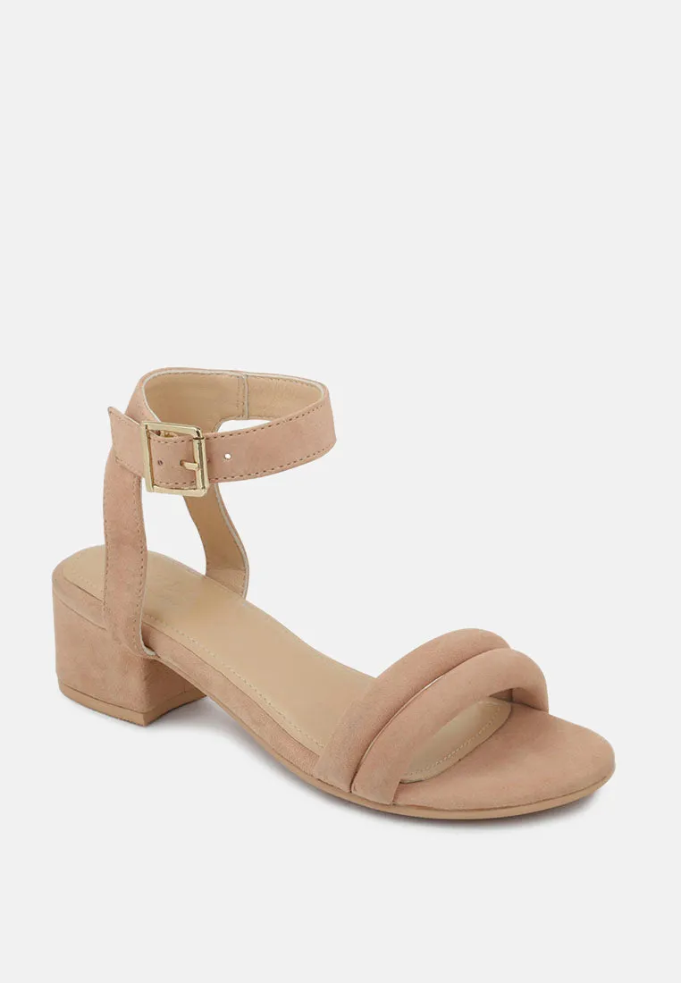 Amelia Minimalist Block Heel Sandal By Ruw