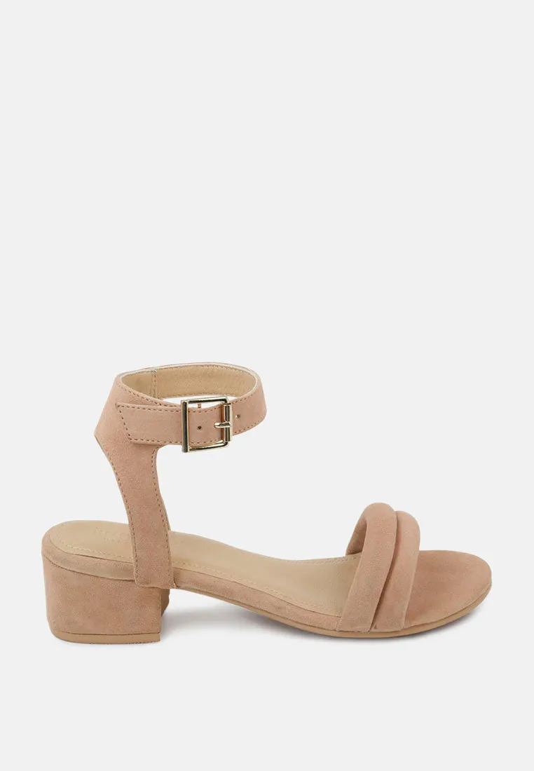 Amelia Minimalist Block Heel Sandal By Ruw