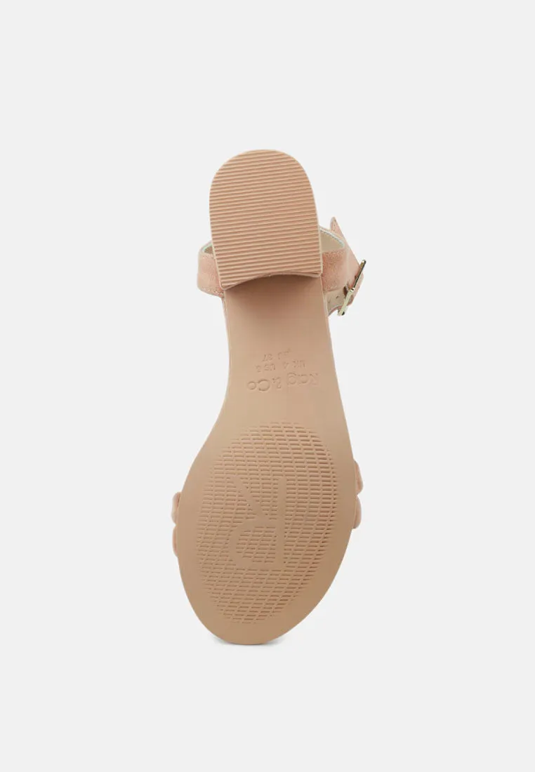 Amelia Minimalist Block Heel Sandal By Ruw