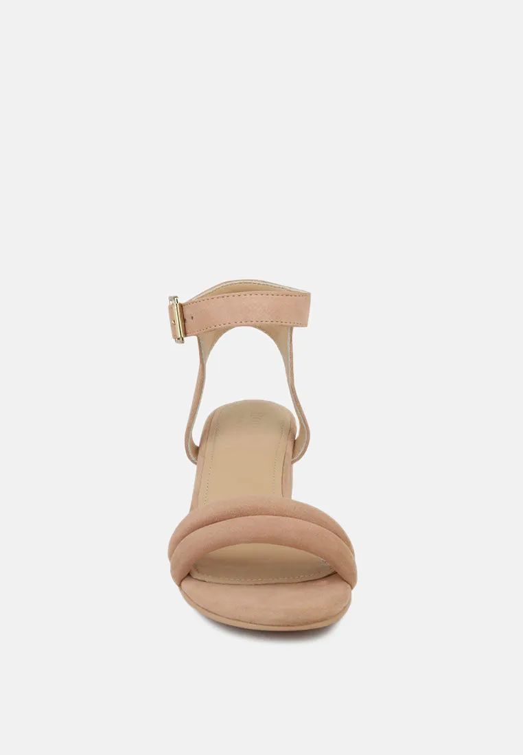 Amelia Minimalist Block Heel Sandal By Ruw