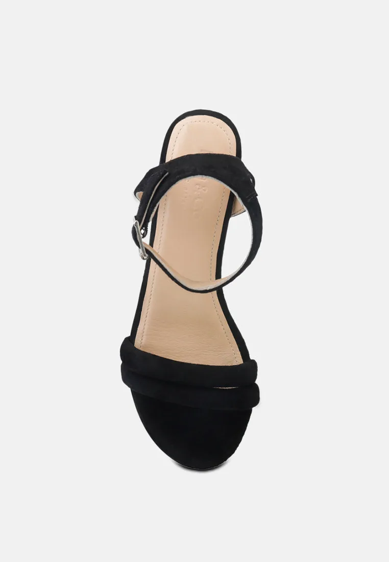 Amelia Minimalist Block Heel Sandal By Ruw