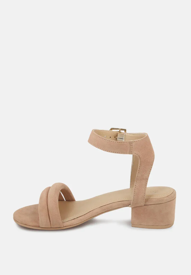 Amelia Minimalist Block Heel Sandal By Ruw