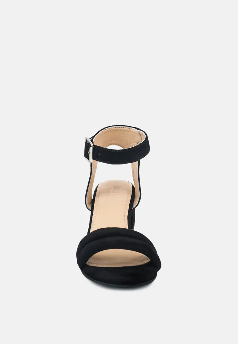 Amelia Minimalist Block Heel Sandal By Ruw