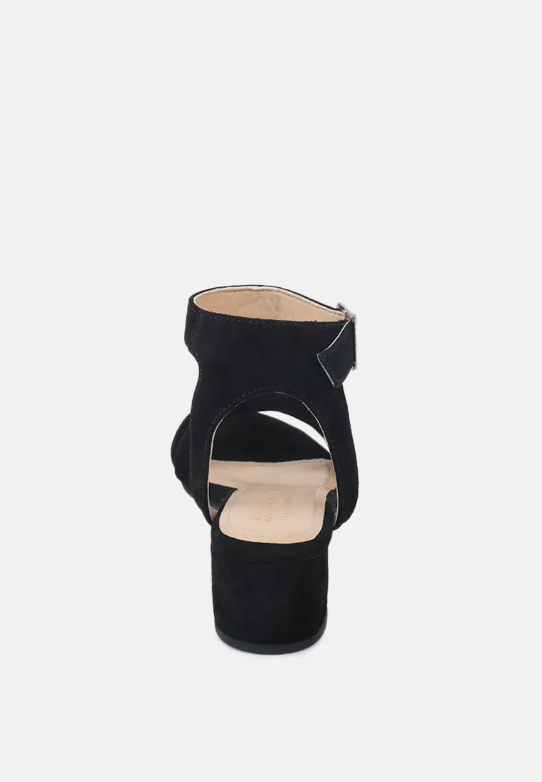 Amelia Minimalist Block Heel Sandal By Ruw