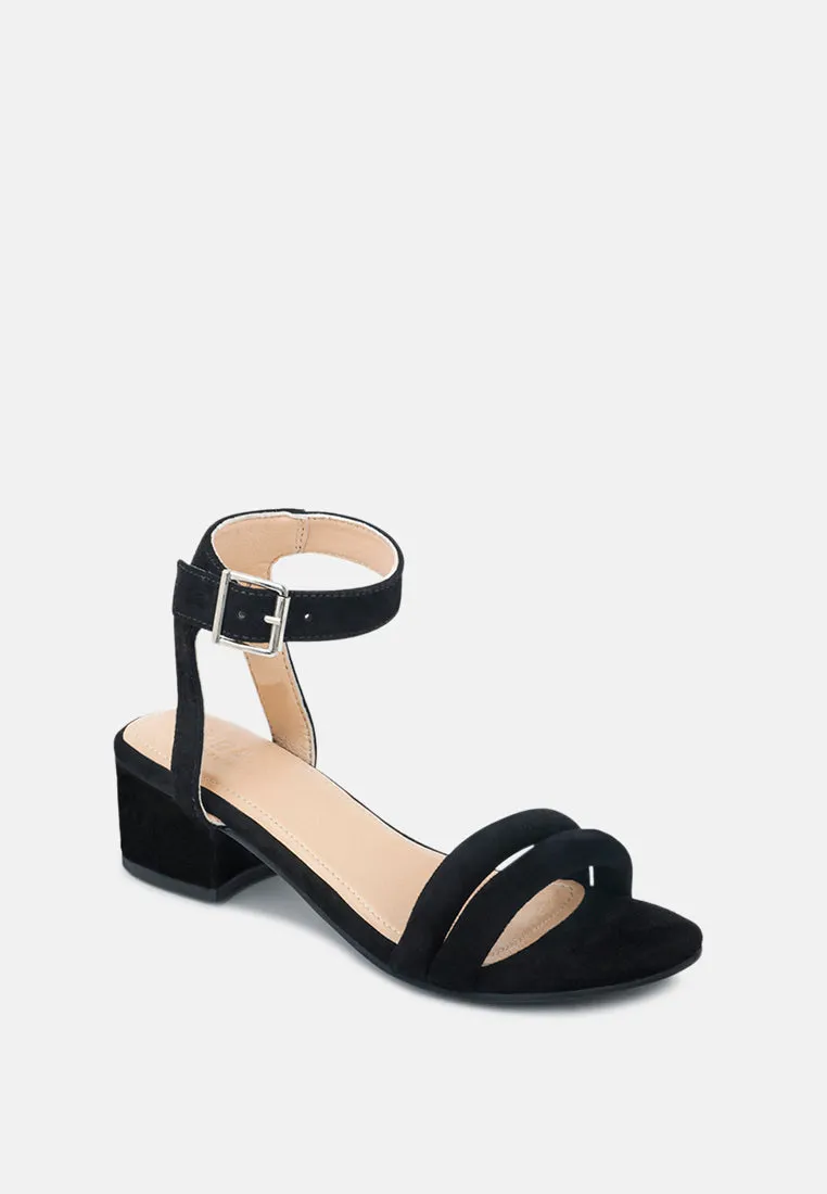 Amelia Minimalist Block Heel Sandal By Ruw