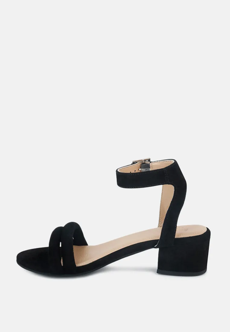 Amelia Minimalist Block Heel Sandal By Ruw