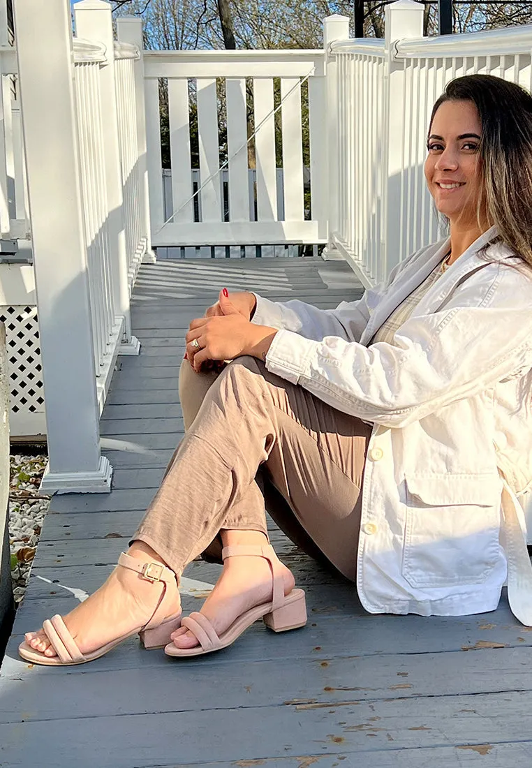 Amelia Minimalist Block Heel Sandal By Ruw