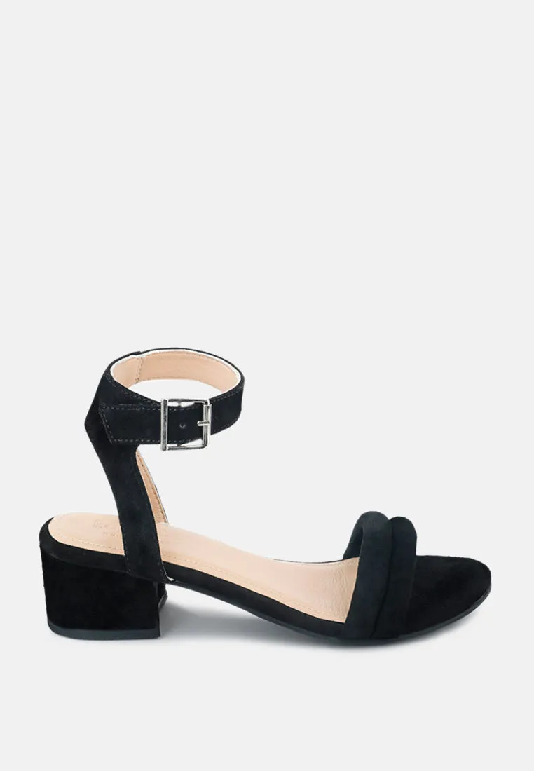 Amelia Minimalist Block Heel Sandal By Ruw