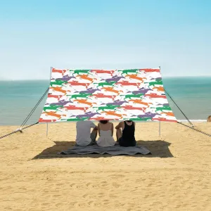 Beach Shade Tent with UPF50  UV Protection,Players on Horseback Lightweight Camping Sun Shelter for Outdoor,Camping Trips, Fishing, Backyard,Picnics,Easy Set Up and Carry 9x10.5 FT