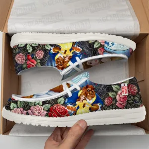 Beauty And The Beast Canvas Loafer Shoes