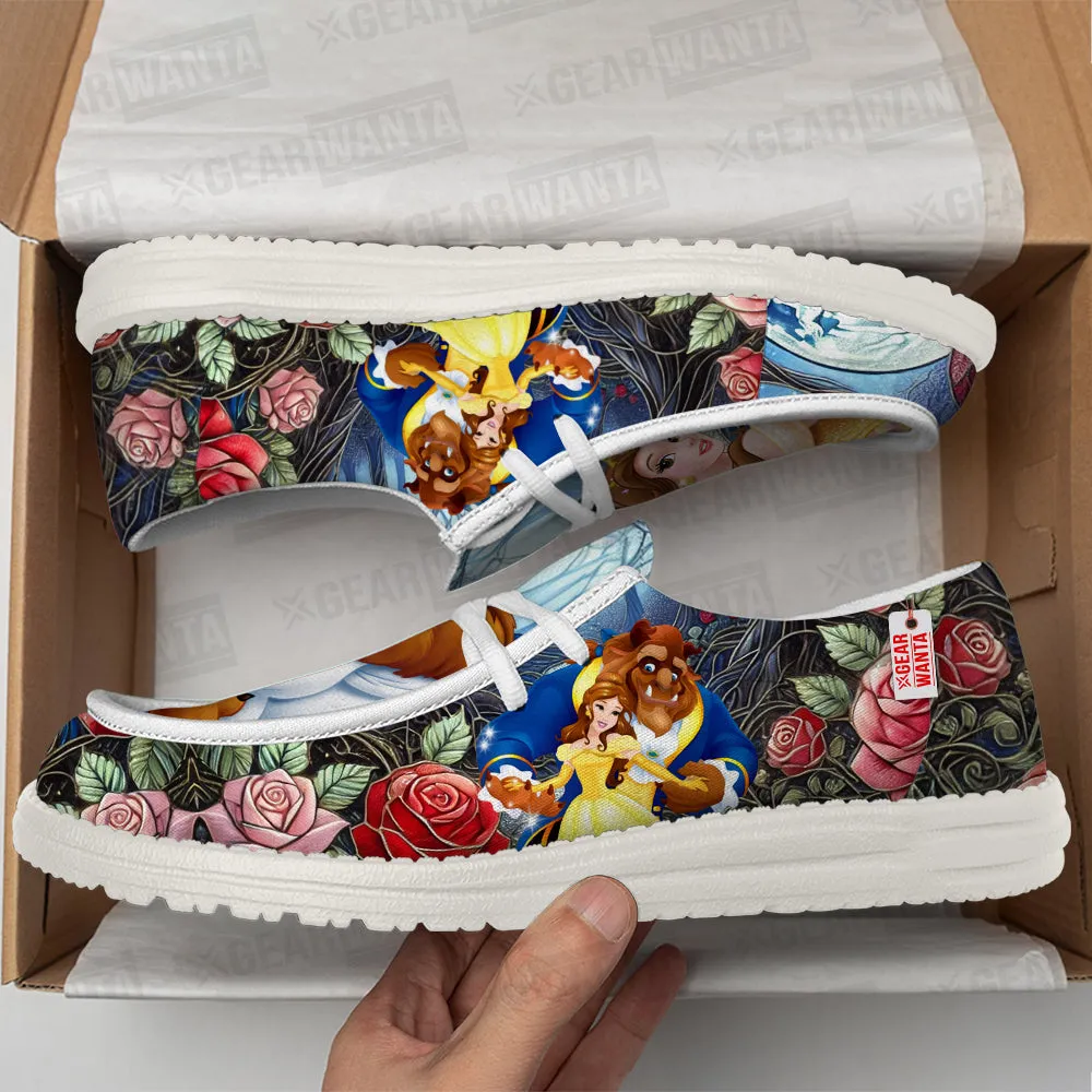 Beauty And The Beast Canvas Loafer Shoes