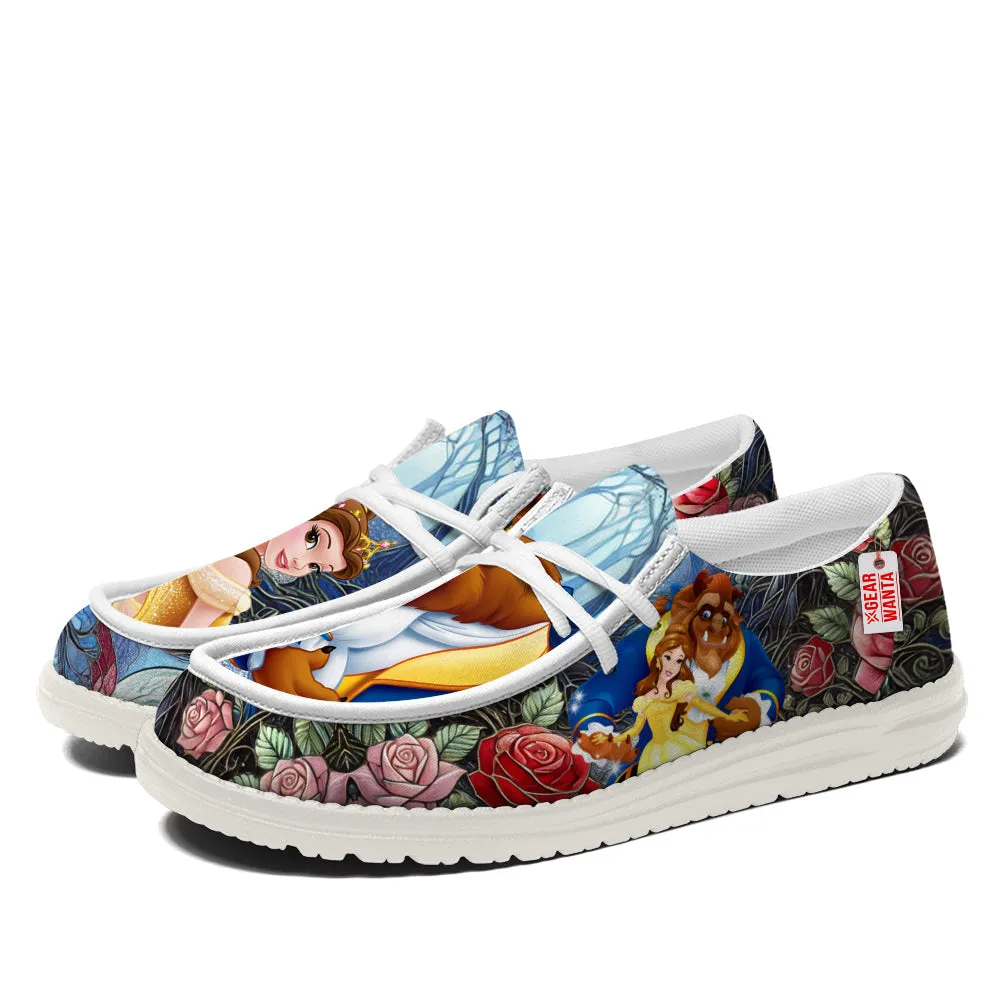 Beauty And The Beast Canvas Loafer Shoes