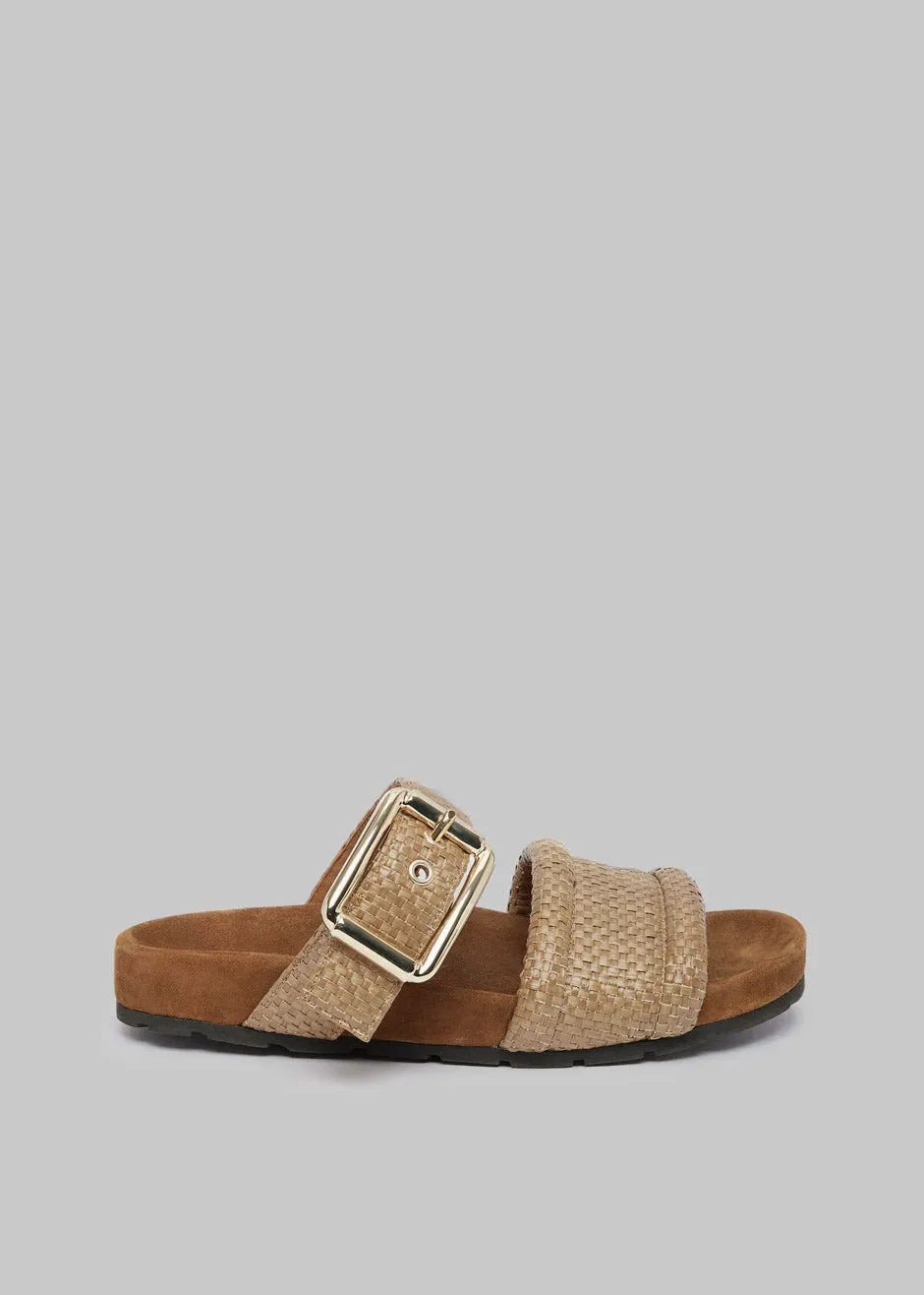 Bettina Vermillon Charlie Sandals - Linen
