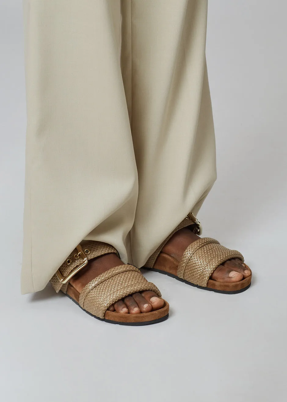 Bettina Vermillon Charlie Sandals - Linen