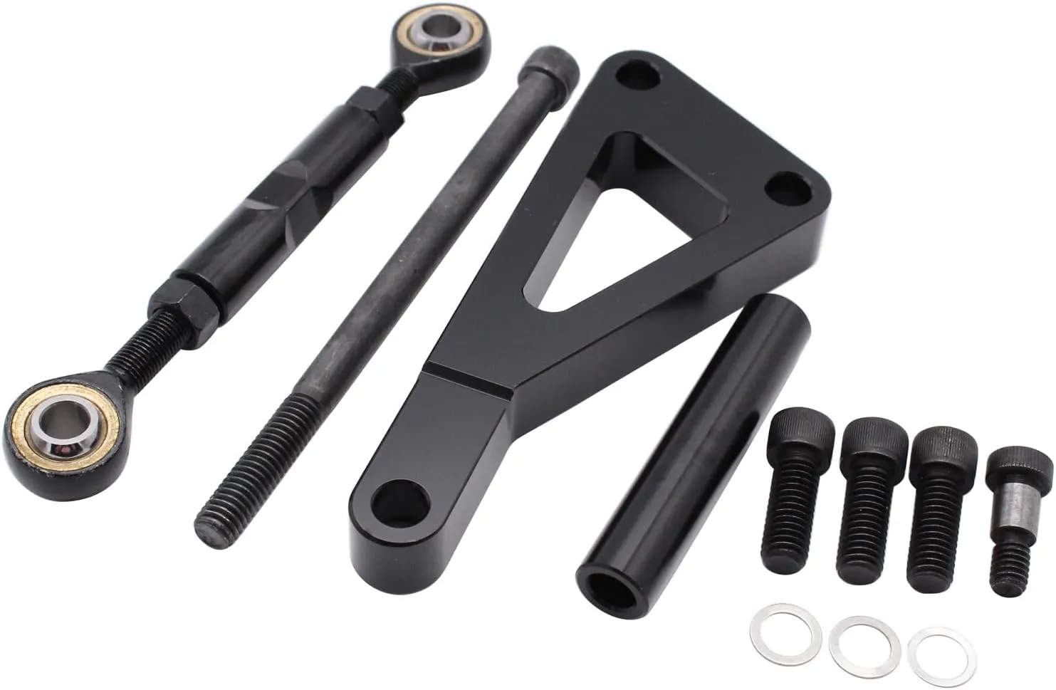 Billet Black Aluminum Long Water Pump Alternator Bracket Fits For SBC Chevy 283 327 350