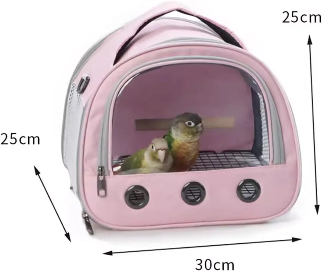 Bird Cage Parrot Outing Bag Breathable Bird Bag Hand-held Outdoor with Dedicated Crossbody Portable Bird Cage Parrot cage(Black)