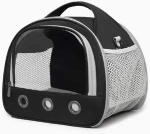 Bird Cage Parrot Outing Bag Breathable Bird Bag Hand-held Outdoor with Dedicated Crossbody Portable Bird Cage Parrot cage(Black)