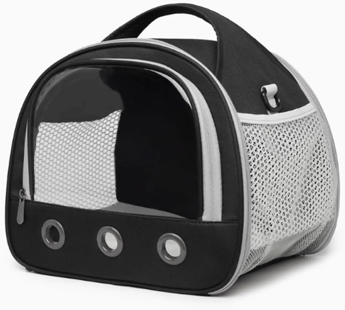 Bird Cage Parrot Outing Bag Breathable Bird Bag Hand-held Outdoor with Dedicated Crossbody Portable Bird Cage Parrot cage(Black)