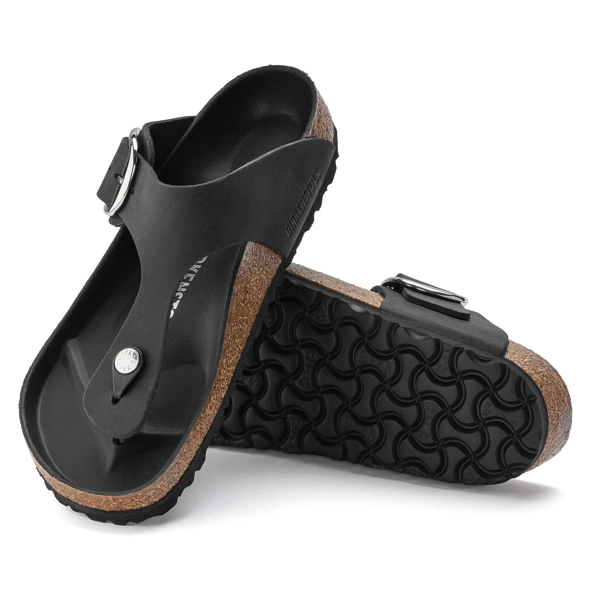 Birkenstock Gizeh Big Buckle black oiled leather