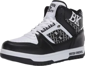 British Knights Men's Kings SL Classic Hi Top Fashion Sneaker, Black/White, 11 M US