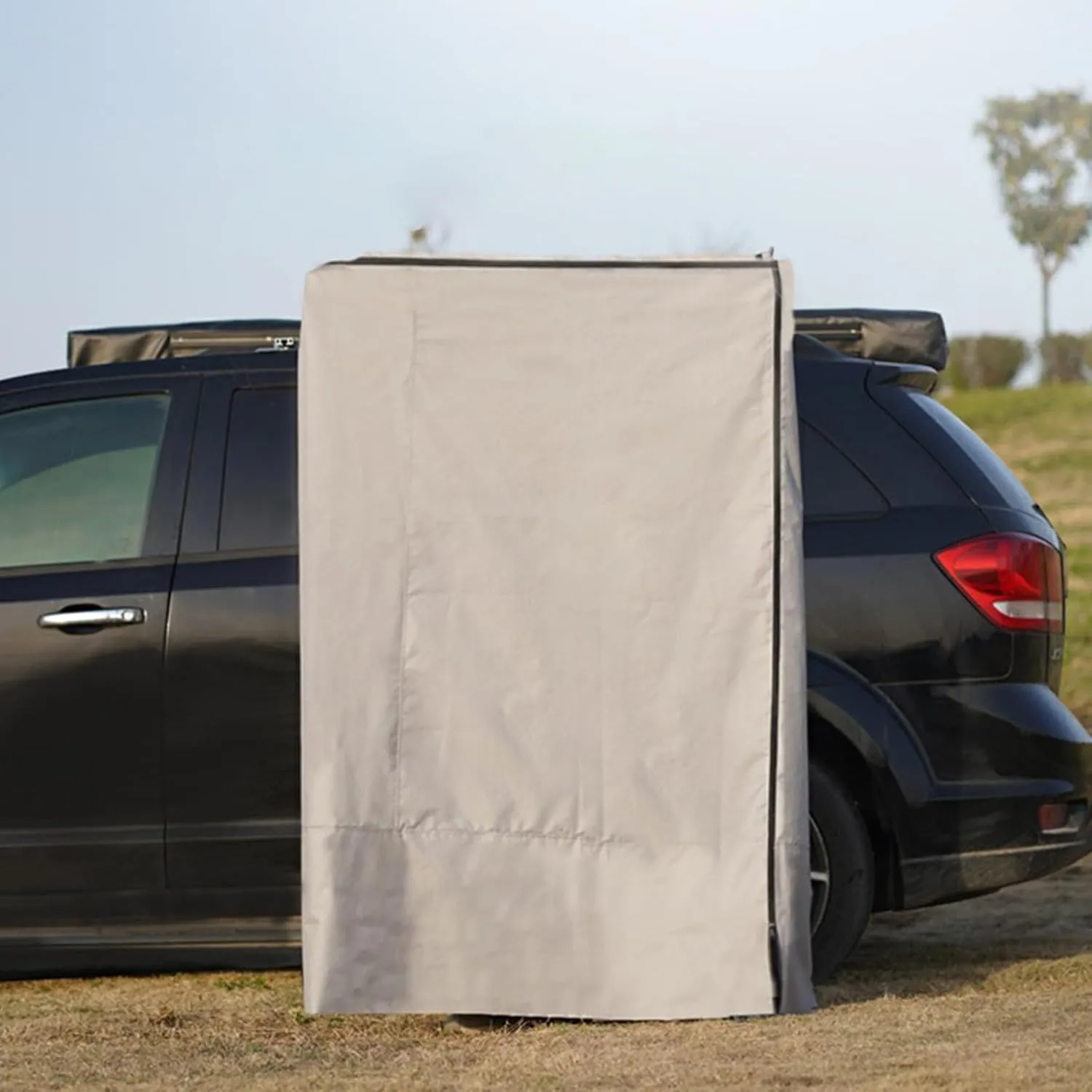 Car Side Shower Room Rooftop Tent,SUV Truck Bathroom Tent for Outdoor Camping Privacy Shelters Roof Rack Shower Tents Privacy Enclosure Portable Vehicle Awning Shower Room