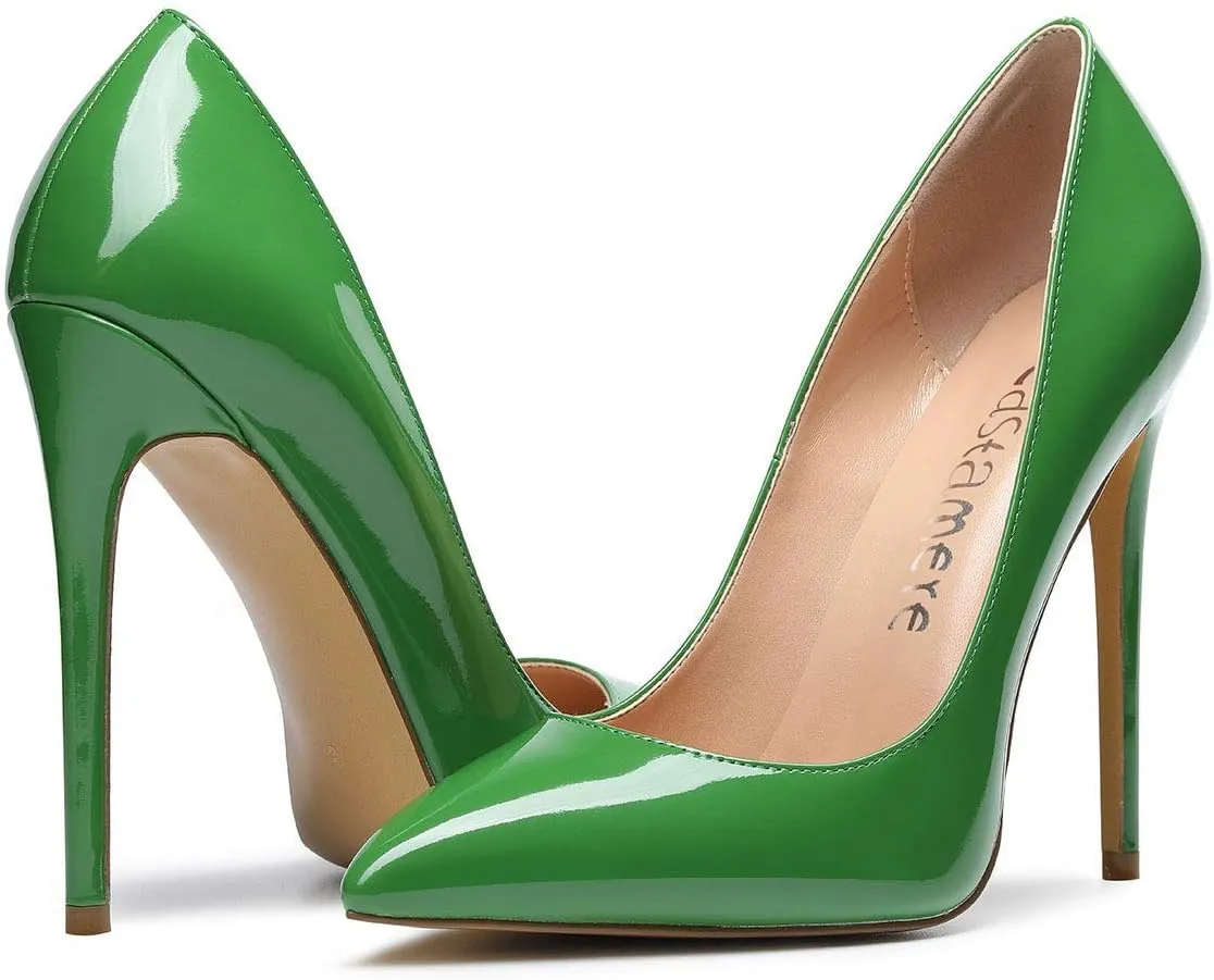 Castamere Womens High Heel Pumps Slip-on Pointy-Toe Elegant Stilettos Shoes 4.7Inch Heels Basic Pump