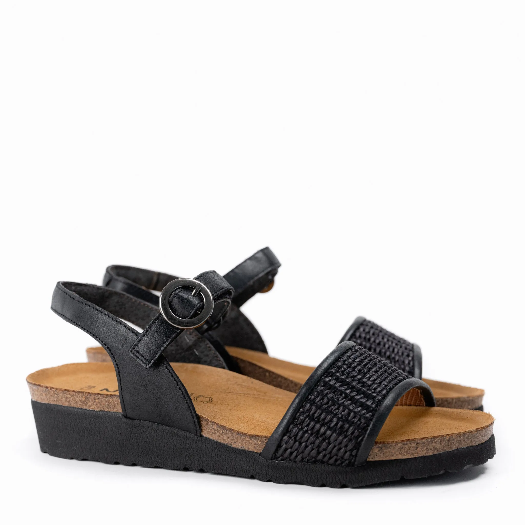 CECILE - BLACK - RAFFIA