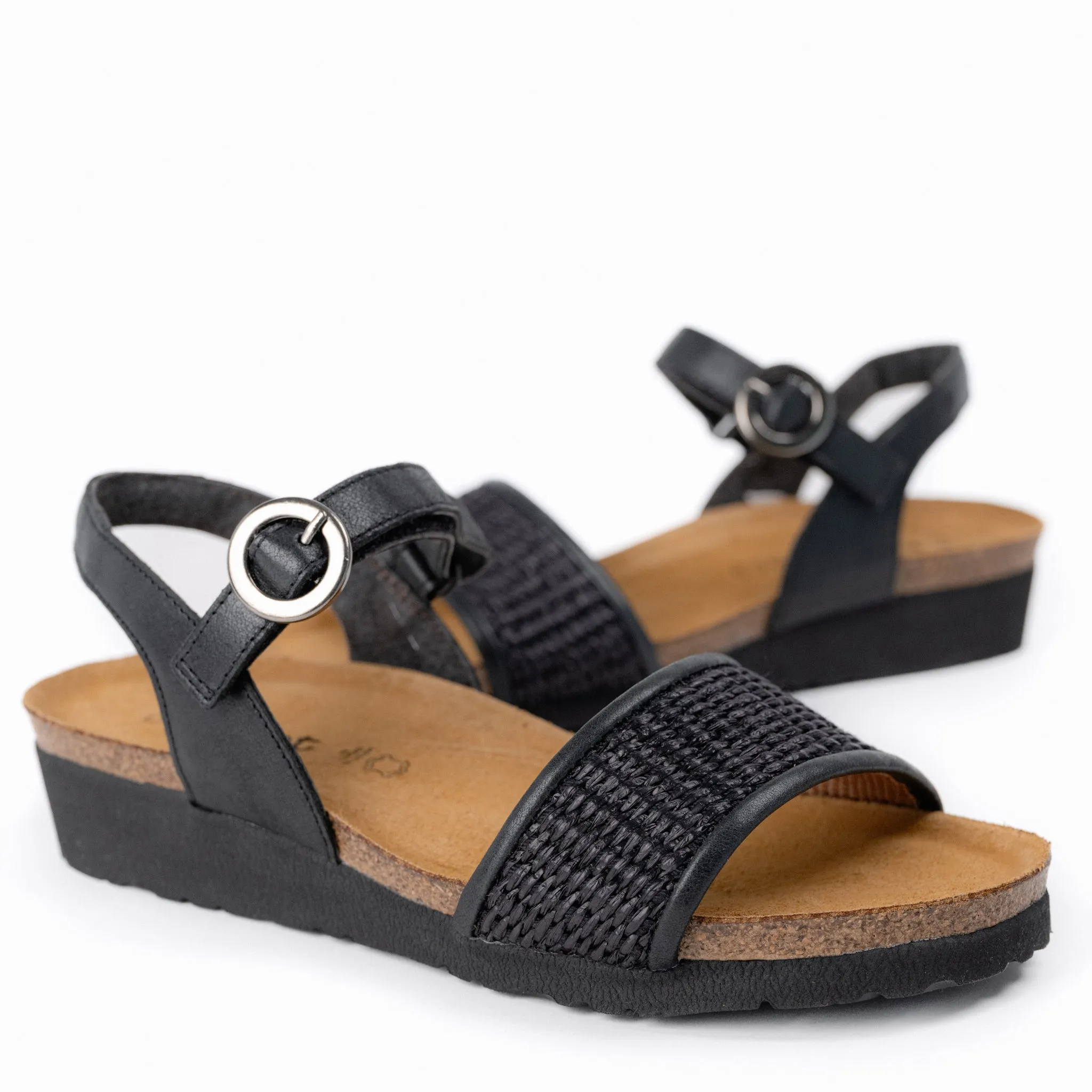 CECILE - BLACK - RAFFIA