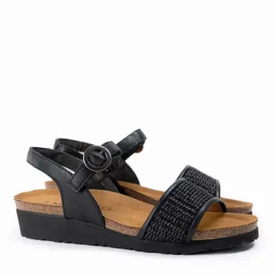 CECILE - BLACK - RAFFIA