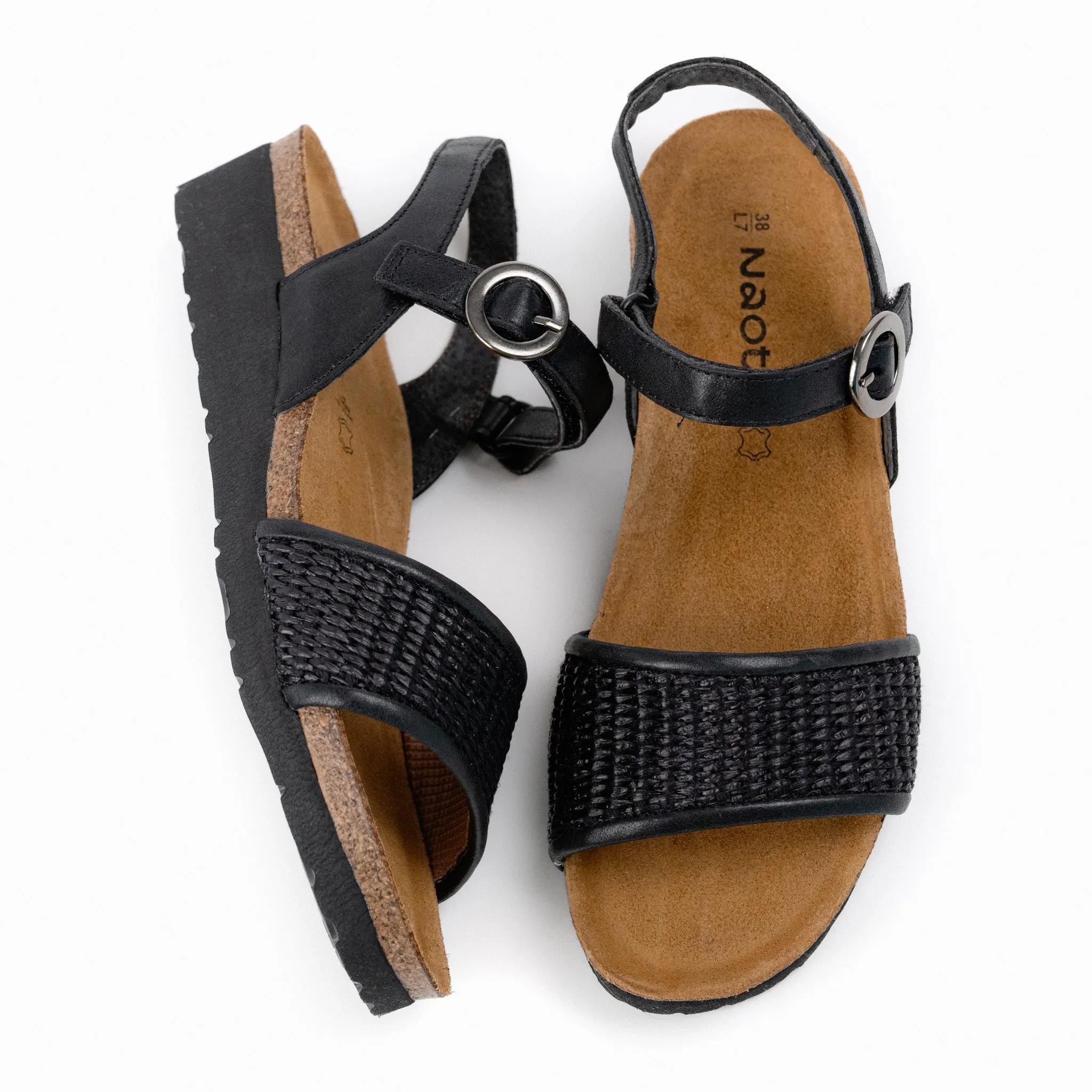 CECILE - BLACK - RAFFIA