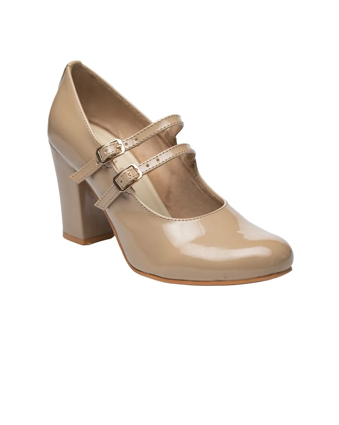 Chere Women's Block Heel Mary Jane Pumps