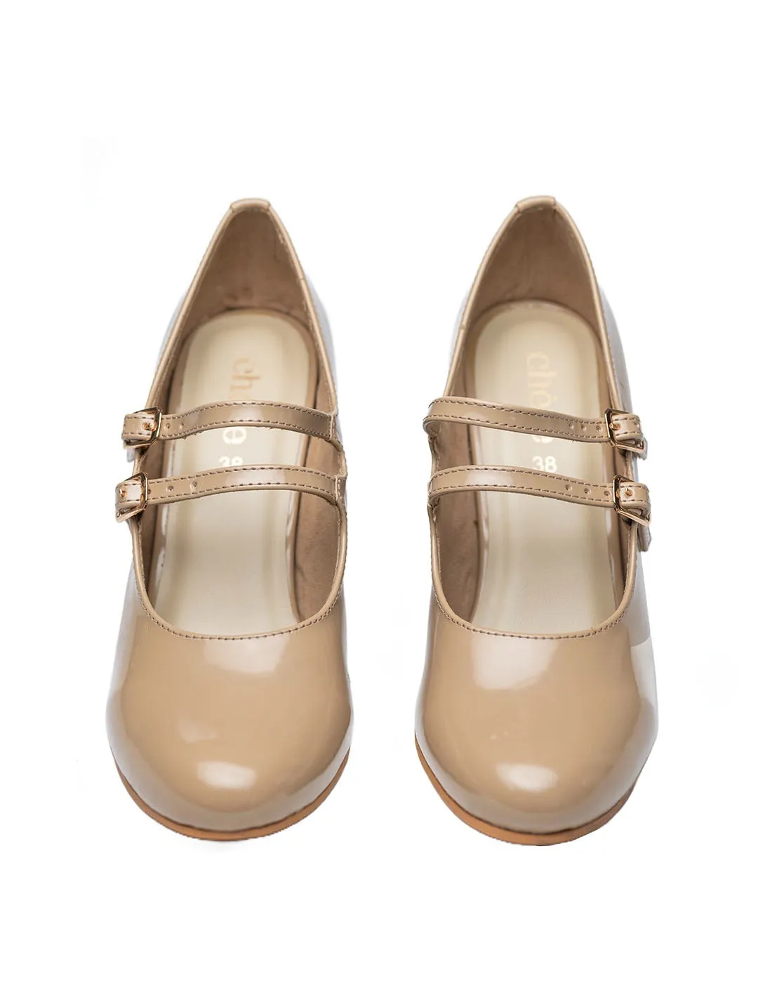 Chere Women's Block Heel Mary Jane Pumps
