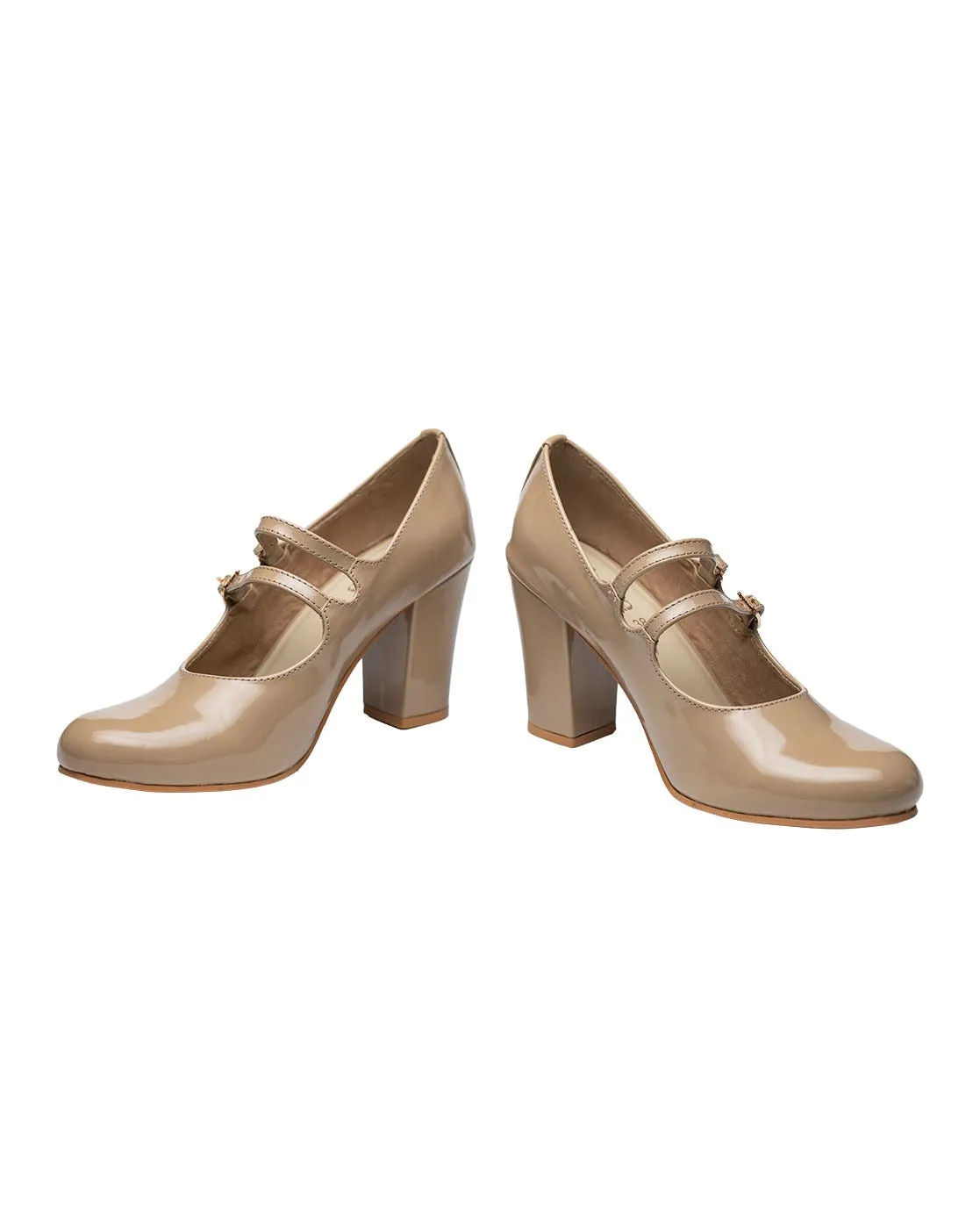 Chere Women's Block Heel Mary Jane Pumps
