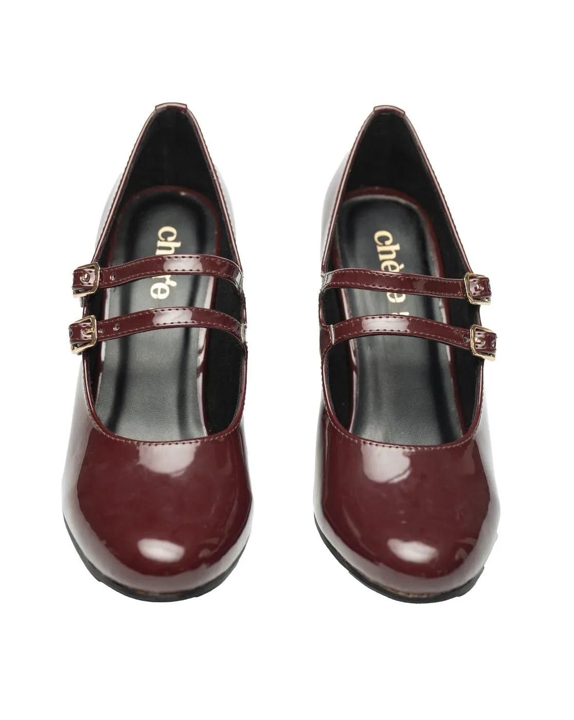 Chere Women's Block Heel Mary Jane Pumps