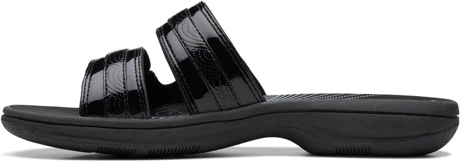 Clarks - Womens Breeze Piper H Shoes, Color Black Patent, Size: 12 M US