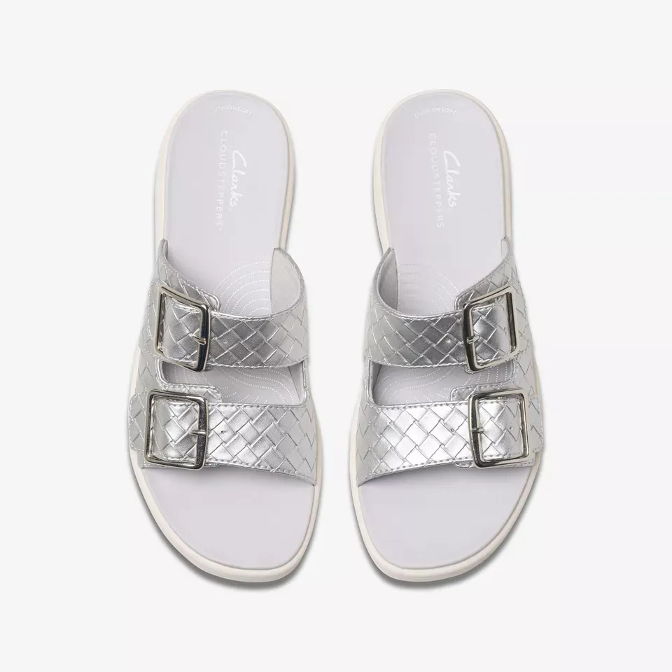Clarks Women's Drift Buckle Silver Metallic 26182026
