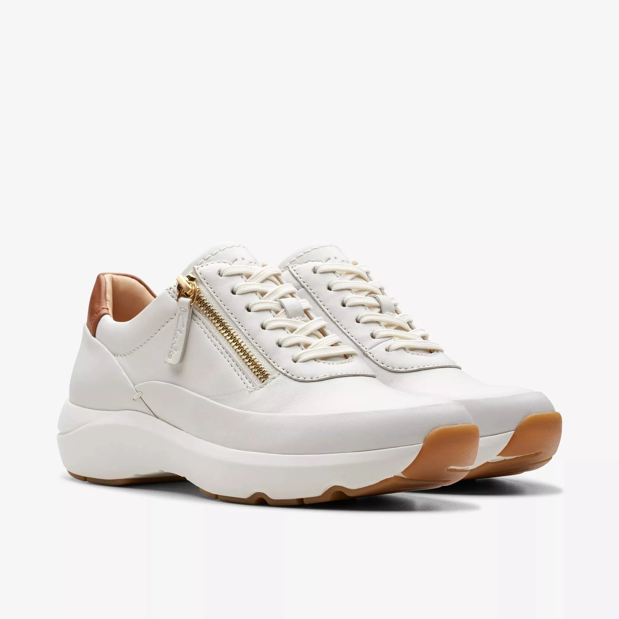 Clarks Women's Tivoli Zip Off White Lea 26176650