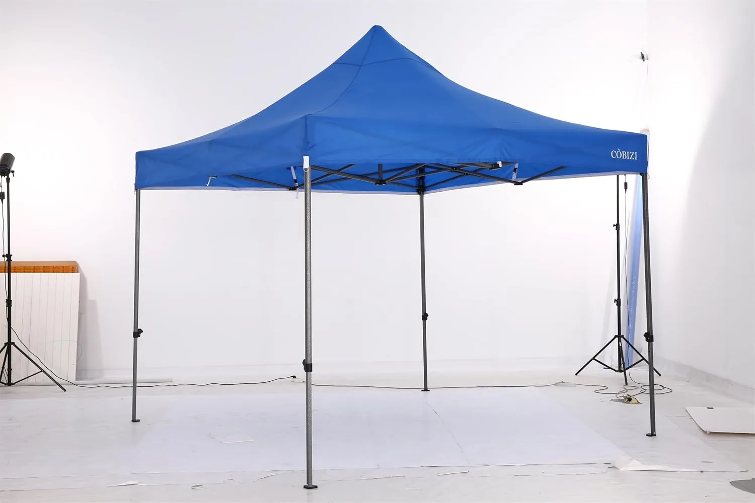 COBIZI 10x10 Pop Up Canopy Without Sidewall,Heavy Duty Canopy UPF 50  All Season Wind Waterproof Commercial Outdoor Wedding Party Tents for Parties Canopy Gazebo with Carry Bag(10 x 10 ft Black)