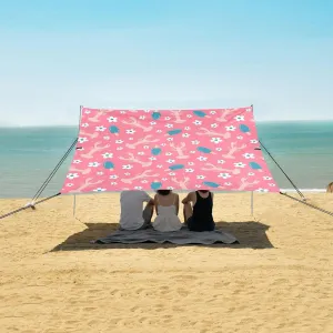 Cute Colorful Lobster Beach Camping Tent Sun Shelter for Whole Family, Beach Shade Canopy with UPF50  UV Protection,Easy Set Up and Carry,Outdoor Shade for Trips, Fishing, Backyard Fun Picnics